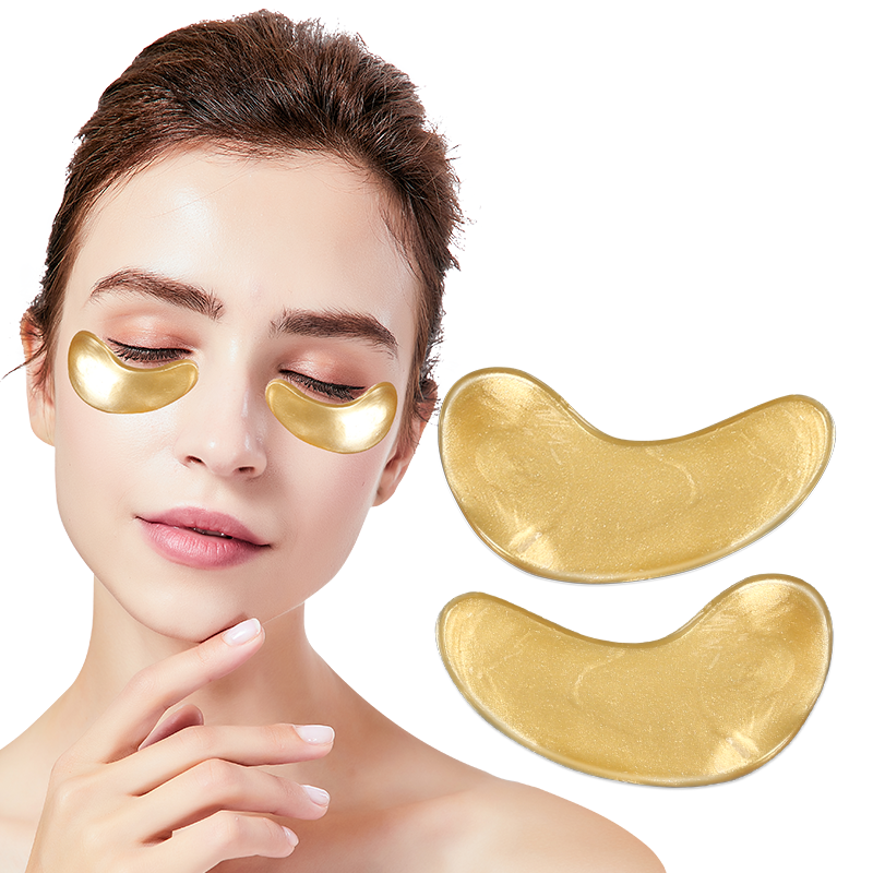 Hydrogel Gel Lightening Eye Patches 24 K Gold Mask Collagen Hydrating Crystal Under Eye Mask Custom Logo